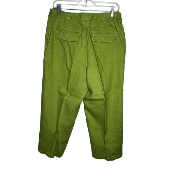 Chico's Green Cropped Linen Pants - Picture 5 of 5